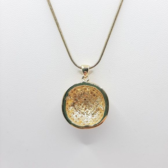 Vintage Style Clear Crystals Gold and Black Necklace - Picture 4 of 4